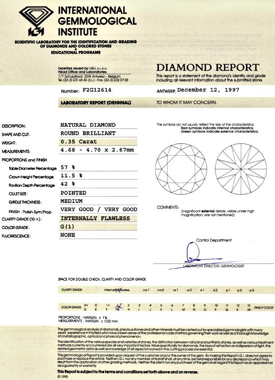 Foto 9 - Diamant 0,35ct Brillant IGI Lupenrein Top Wesselton 2VG, D5148