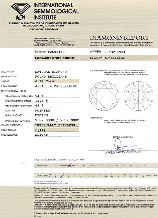 Foto 9 - Diamant 0,27ct Lupenrein feines Weiss Plus Brillant IGI, D6417