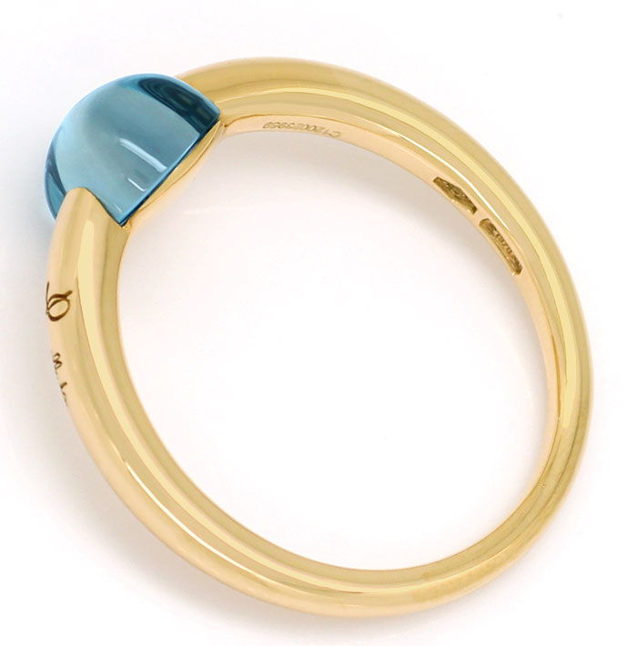 Foto 3 - Pomellato Ring mit blauem Topas Cabochon 750er Rosegold, R4816