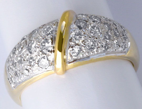 Foto 3 - Bandring mit Brillanten und Diamanten 0,49 ct Gelbgold, S4211